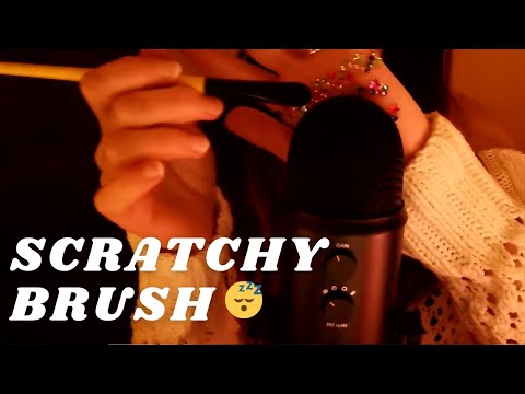 ASMR - ROUGH MIC SCRATCHING, BRUSHING, STROKING using hand/brush