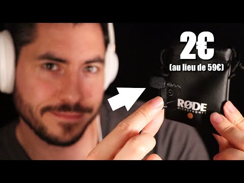 Faire un ASMR avec un micro cravate RODE de vide grenier à 2€