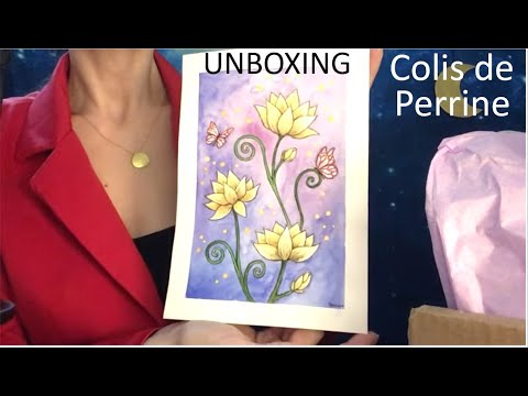 ASMR * UNBOXING colis de Perrine et la carte de Loïs