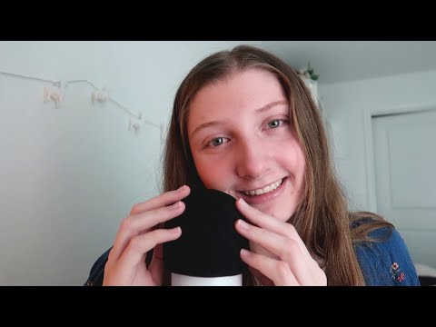 ASMR mic scratching and inaudible whispering