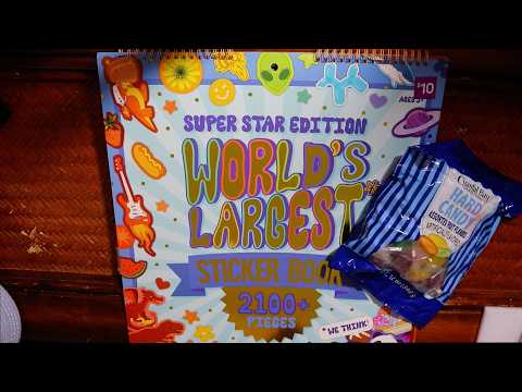 World Largest Sticker Book ASMR Eating Sounds