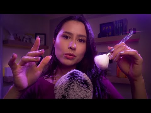 ASMR for Sleep 🌊 Hand Movements & Intense Fluffy Mic Brushing ✨ Whispers & Mouth Sounds