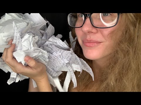 ASMR Crumpling, Tearing, & Ripping Up Paper