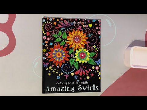 ASMR Tapping On Elena Bogdanovych's Amazing Swirls Coloring Book For Adults