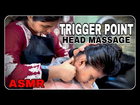 ASMR TRIGGER POINT HEAD MASSAGE WITH THUMB MASSAGER TOOL’S || Pure Insomnia Relief Treatment #asmr