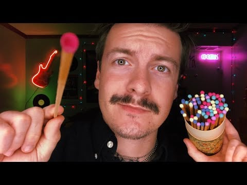 [ASMR] Poking Your Face with Colored Matches | Lens Tapping | Visual ASMR Triggers