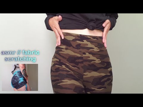 ASMR | Mixed Fabric Scratching on Textured Shorts & Flared Leggings/Yoga Pants