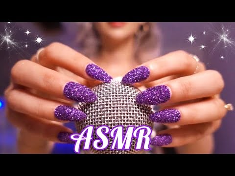 ASMR BRAIN Massage 🌟 Mic Scratching (Blue Part of Yeti Mic), Mic Brushing, Sticky Tape on Mic & more