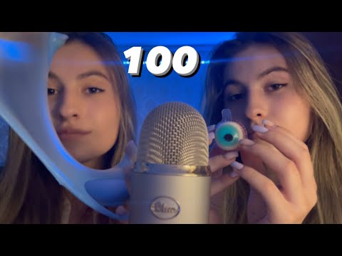Asmr 100 triggers in 1 minute with my twins 🤫