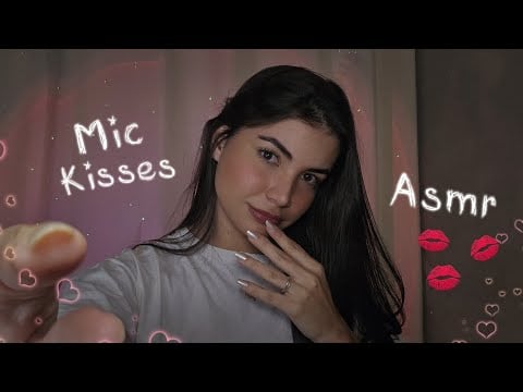 ASMR Te dando +100 beijinhos pra você dormir bem 💋💜 (Mic Kisses) 
