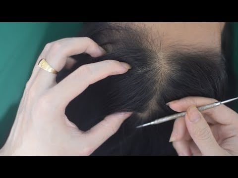 ASMR No Talking Hair Play, Hair Parting, Sounds Of Hair Combing For Relieve Anxiety, Stress