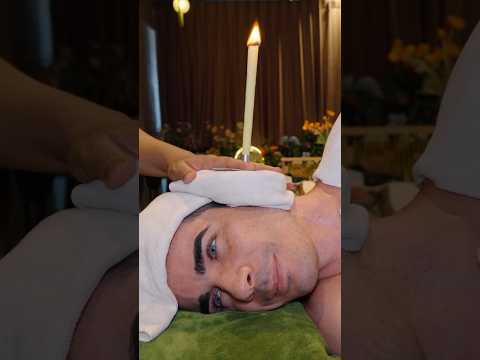 ASMR: Relaxing Head Water massage and Ear Cleaning with Foam #shorts