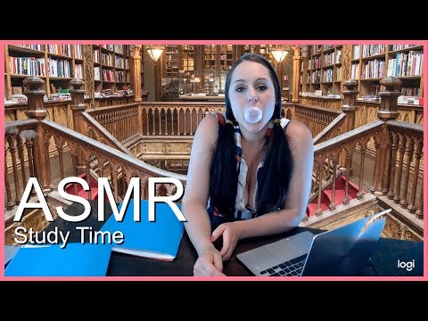 ASMR Come study with me.