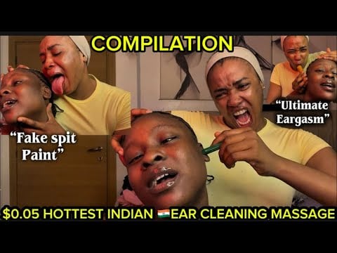 ASMR✨INDOOR STREET INDIAN🇮🇳HEAD& EAR INTENSE MASSAGE,SPITPAINT THAT SENT VICKY COMPILATION 