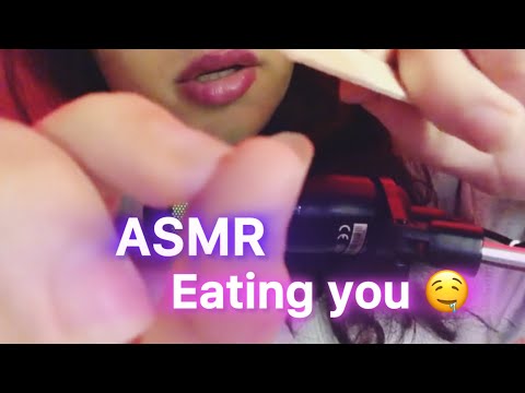 ASMR - eating your face. (Whispered/mouth souns)
