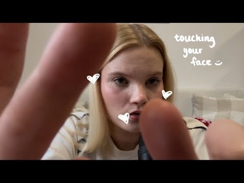 ASMR face touching & mouth sounds for extreme tingles 💫 | no talking