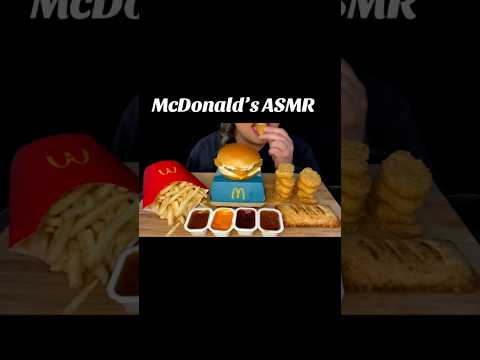 McDonald’s feast with all the sauces #mukbang #asmr #mcdonalds #food #shorts