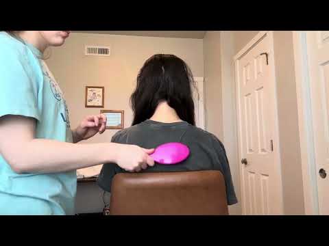 ASMR Hair Play - brushing, no talking