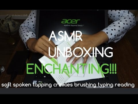 ASMR unboxing -Tapping crinkles typing brushing ASMR Français