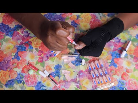 Spring Gel Nails ASMR Chewing Gum