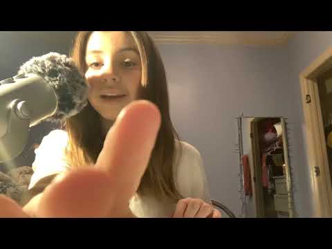 ASMR- Semi Inaudible whispering, hand movements, and mouth sounds