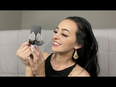 [ASMR] Glamorous Earring Haul & Try On