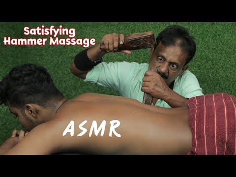 ASMR Hammer Massage | Tok Sen Body Massage | Satisfying Body Massage With Body Cracking Adjustment