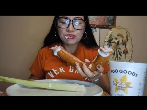 BOILED POLSKA KIELBASA SAUSAGE WITH YOGURT MUKBANG:Life in America