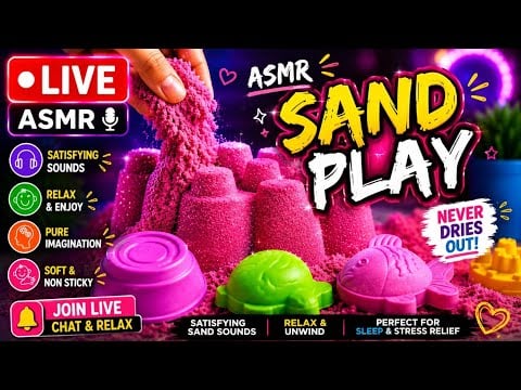 LIVE ASMR Sand Play 🏖️✨ Satisfying Sounds #ASMR #Live #Satisfying