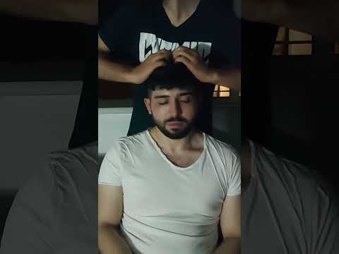 RELAXING CHEST AND HEAD MASSAGE ON THE TERRACE #satisfying #relaxing #asmr #shorts #massage