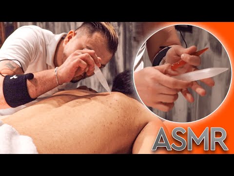 SLEEP FAST | ASMR Table Massage In Real Barber Shop(asmr massage)