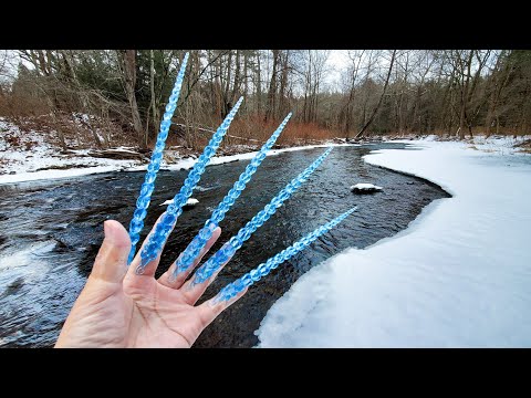 Outdoors ASMR with XXL Icicle Nails🌊Underwater Tapping🌊