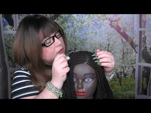 ASMR Braid Scratching, Scalp Scratching with Long Nails, Scalp Moisturizing, Whispering