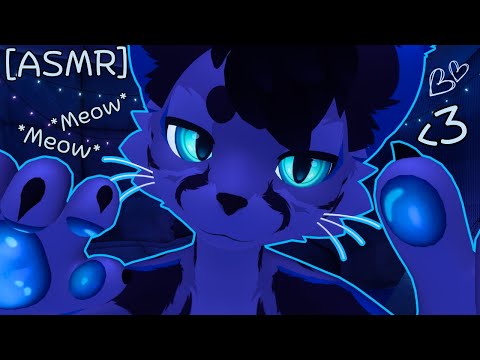 [Furry ASMR] Kitty gives you close up tingles for sleep :3 [Sleep-aid] [Soft-spoken] [Whispering]