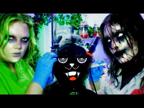ASMR Twin Ear Cleaning, Otoscope Ear Inspection, Head Massage 👻 Halloween 2022 RP