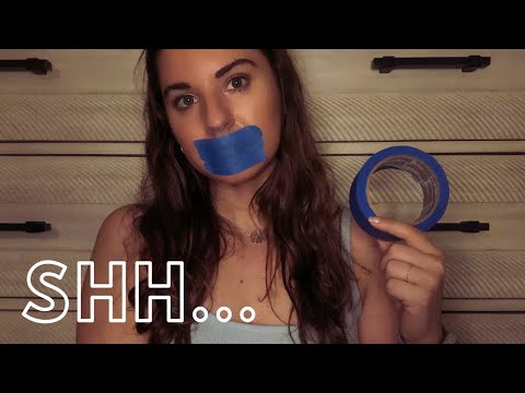 shhh... taping your mouth shut [ASMR]