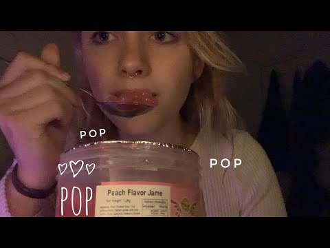 eating popping boba ASMR 🧋