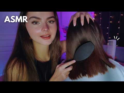ASMR - JE M’OCCUPE DES CHEVEUX DE MA SŒUR JUMELLE