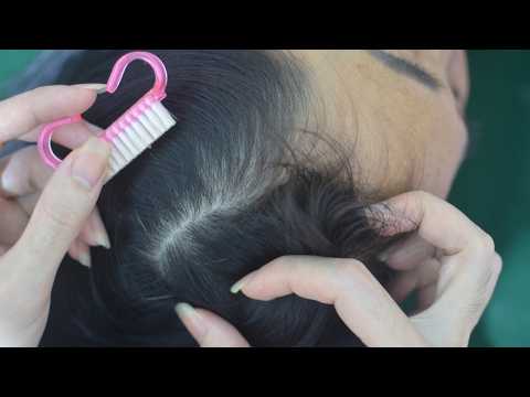 ASMR Relaxing Hair Sounds With Scalp Scratching And Hair Parting, No Talking For Stress Relief