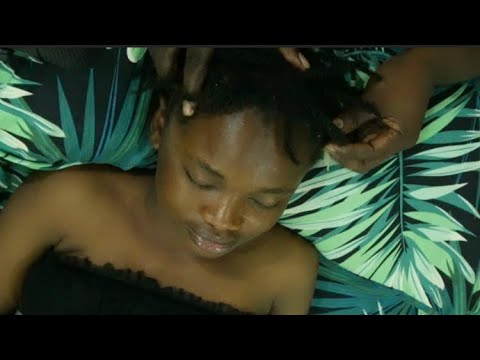 ASMR Relaxing Scalp Scratching, Hair Oiling & Head Massage 💆🏾‍♀️