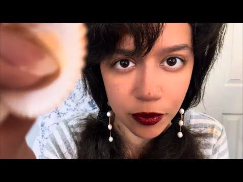 ASMR~ Greek Face Cleaning + Makeup Application with Pearls + Sea Shells 