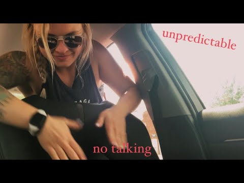 fast & aggressive asmr in the car, random unpredictable triggers no talking