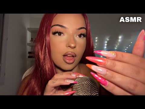 #ASMR - AVEC DES ONGLES XXL (mic scratching, tapping, blabla) 😴
