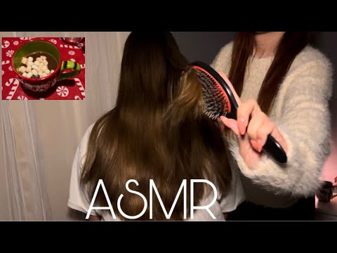 ASMR Hairbrushing & Hot Cocoa ☕️No talking