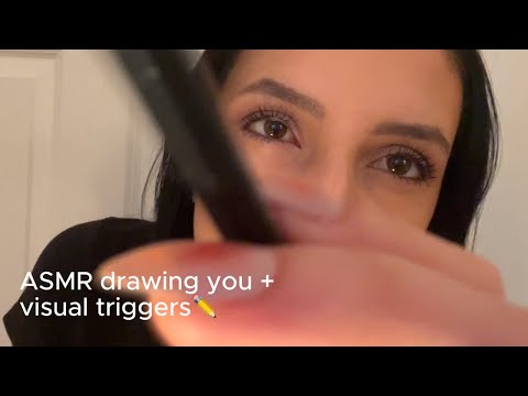 ASMR | Drawing you roleplay ♥︎ Drawing on your face + personal attention + pencil nibbling