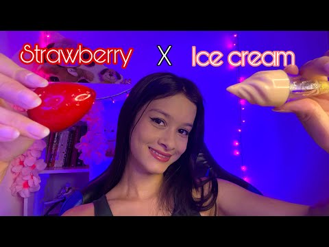 ASMR | Disputa dos gatilhos: Moranguinho VS Sorvetinho ( strawberry🍓 X  Ice cream🍦)