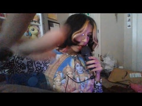 first time asmr with a mic ( mouth sounds yay ) 