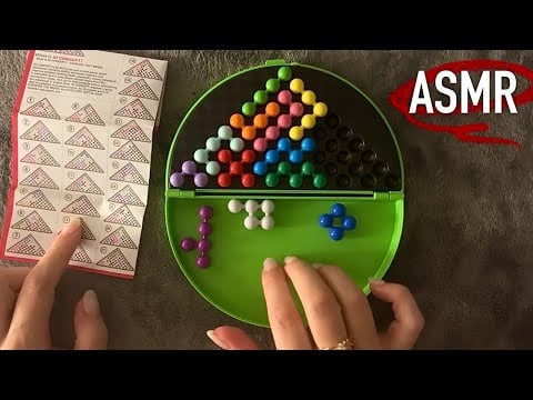 😴 ASMR - 🧩 Playing triangle beads Puzzle (2) - Clicky Whispering
