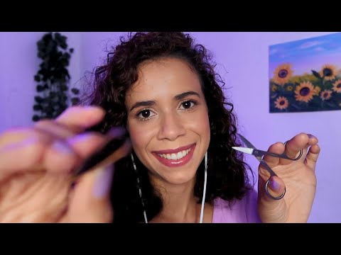 ASMR | AMIGA FAZENDO SUA SOBRANCELHA | ROLEPLAY | Sussurros e Sons de Boca