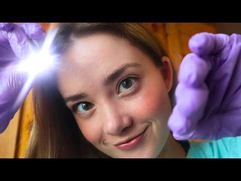 ASMR Face Exam Study Roleplay! Unintelligible Whispering, Mumbling, Writing, Face Touch, Ear To Ear